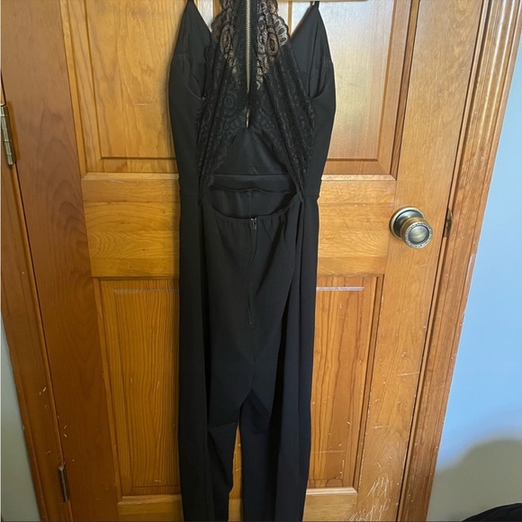 black Jumpsuit size medium lace back - Picture 7 of 12
